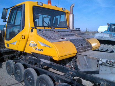 Older Bombardier model snow cat sold by Rocky Mountain Snow Cats.