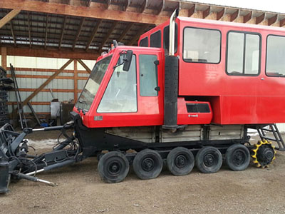 BR400 Bombardier snow cat snow plow sold by Rocky Mountain Snow Cats.
